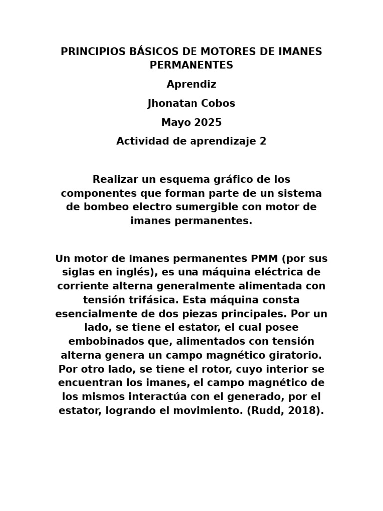 Principios Básicos de Motores de Imanes Permanentes | PDF ...