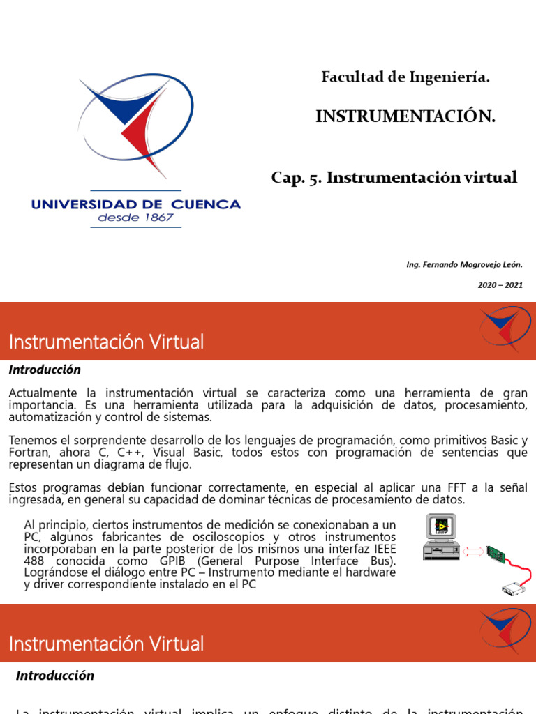 Instrumentación Virtual: Conceptos Clave | PDF | Calibración ...