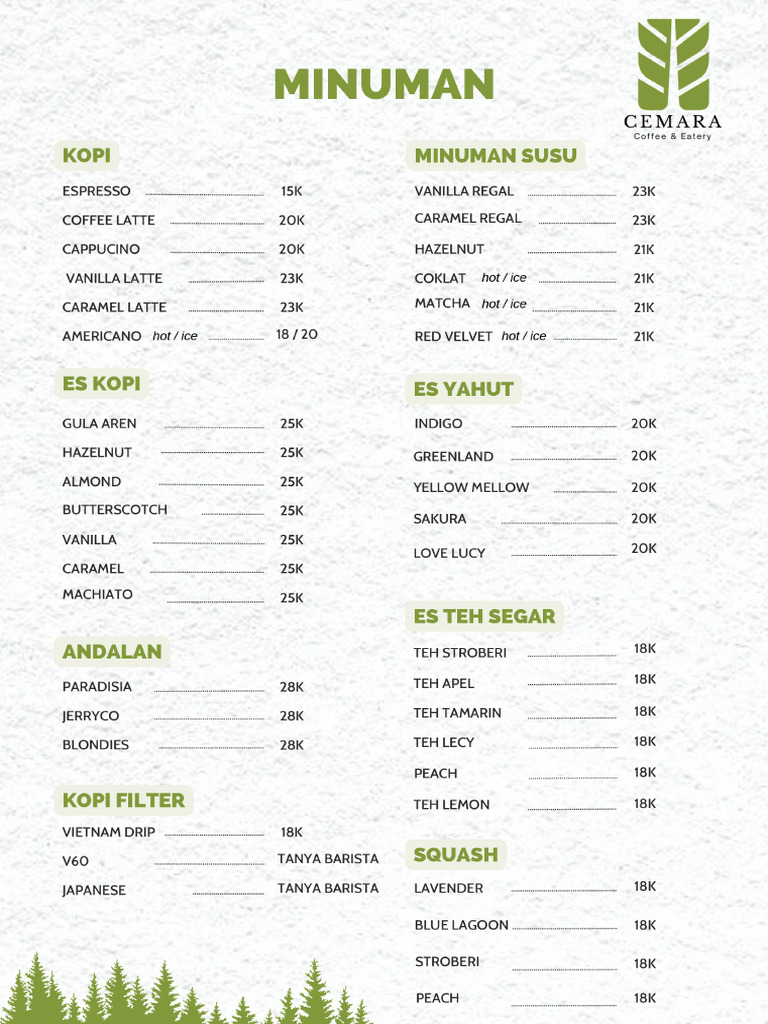Menu Cemara | PDF