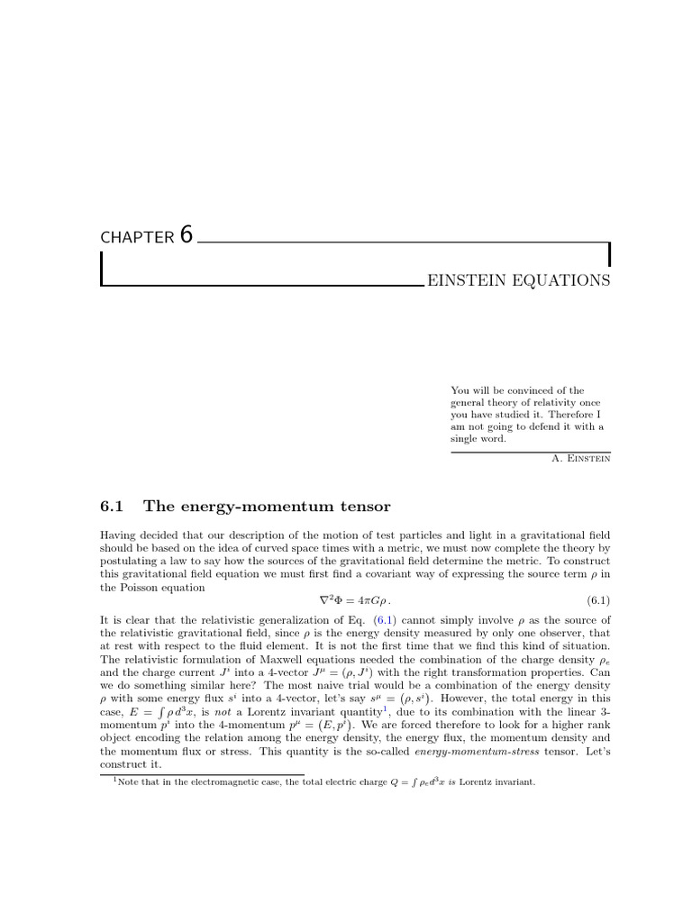 Understanding Einstein's Energy-Momentum Tensor | PDF | Special ...