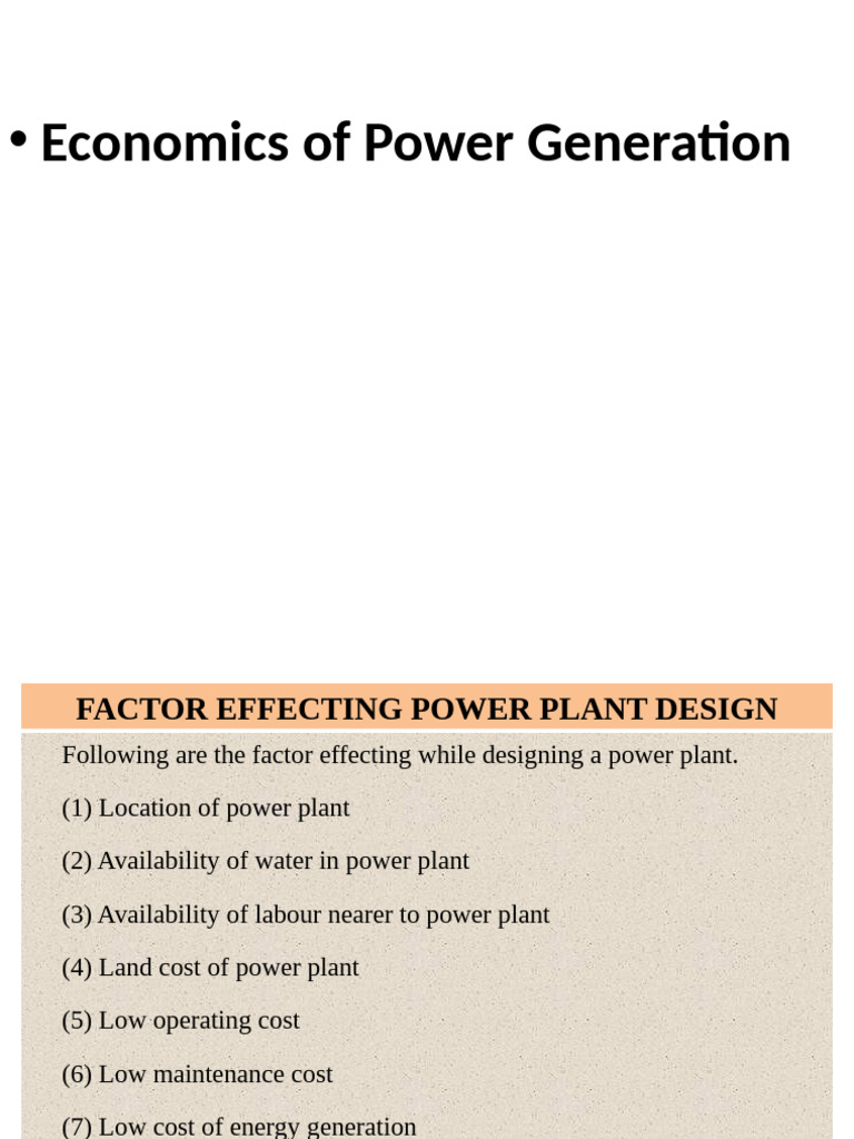 Factors Affecting Power Plant Costs | PDF | Interest | Power Station