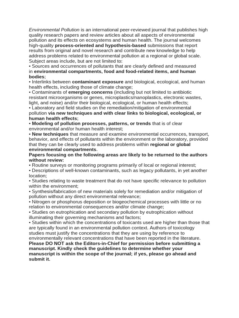 Environmental Polution | PDF | Pollution | Ecology