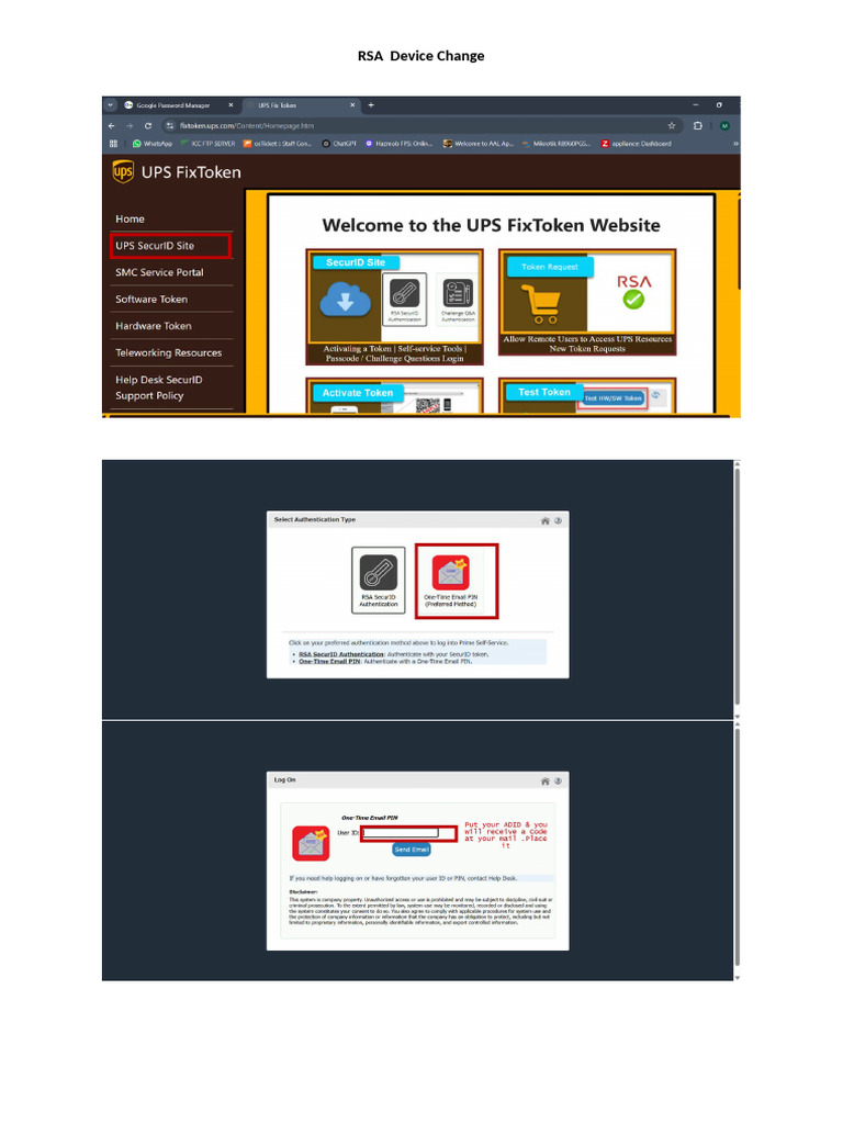 RSA Device Change | PDF