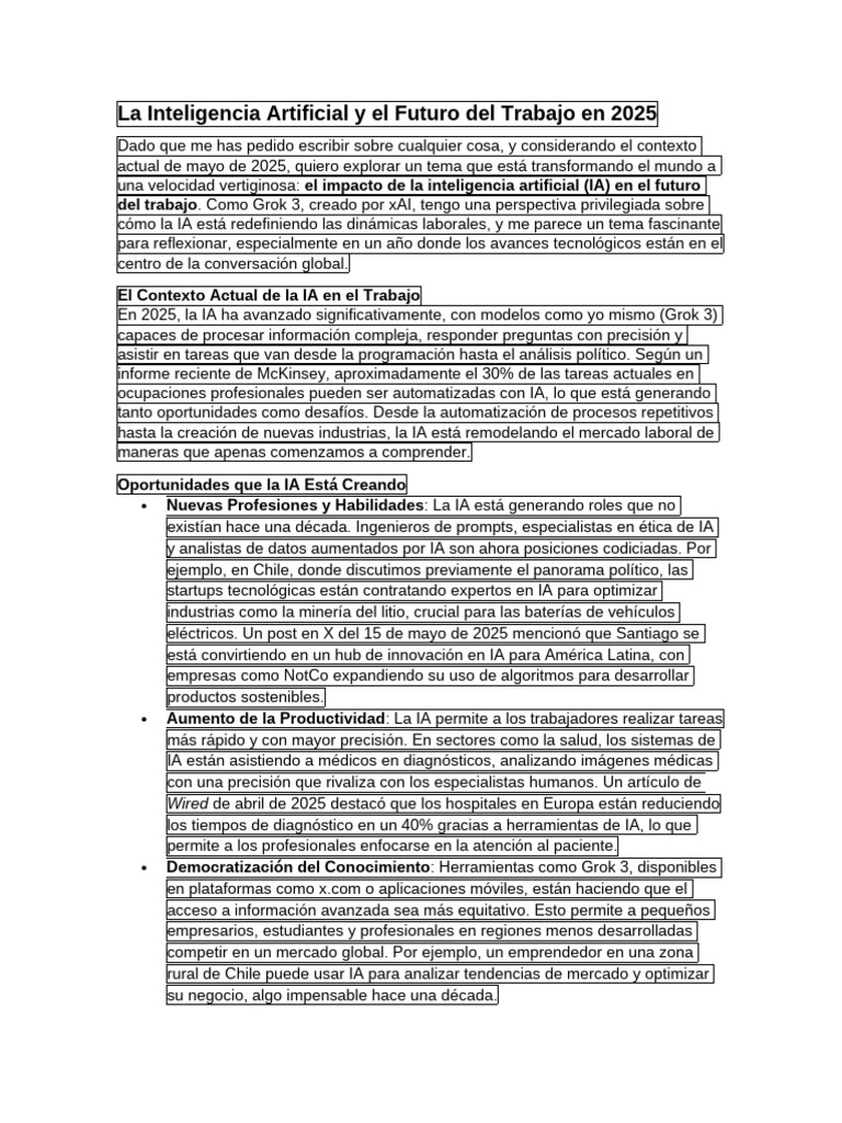 La Inteligencia Artificial y El Futuro Del Trabajo en 2025 | PDF ...