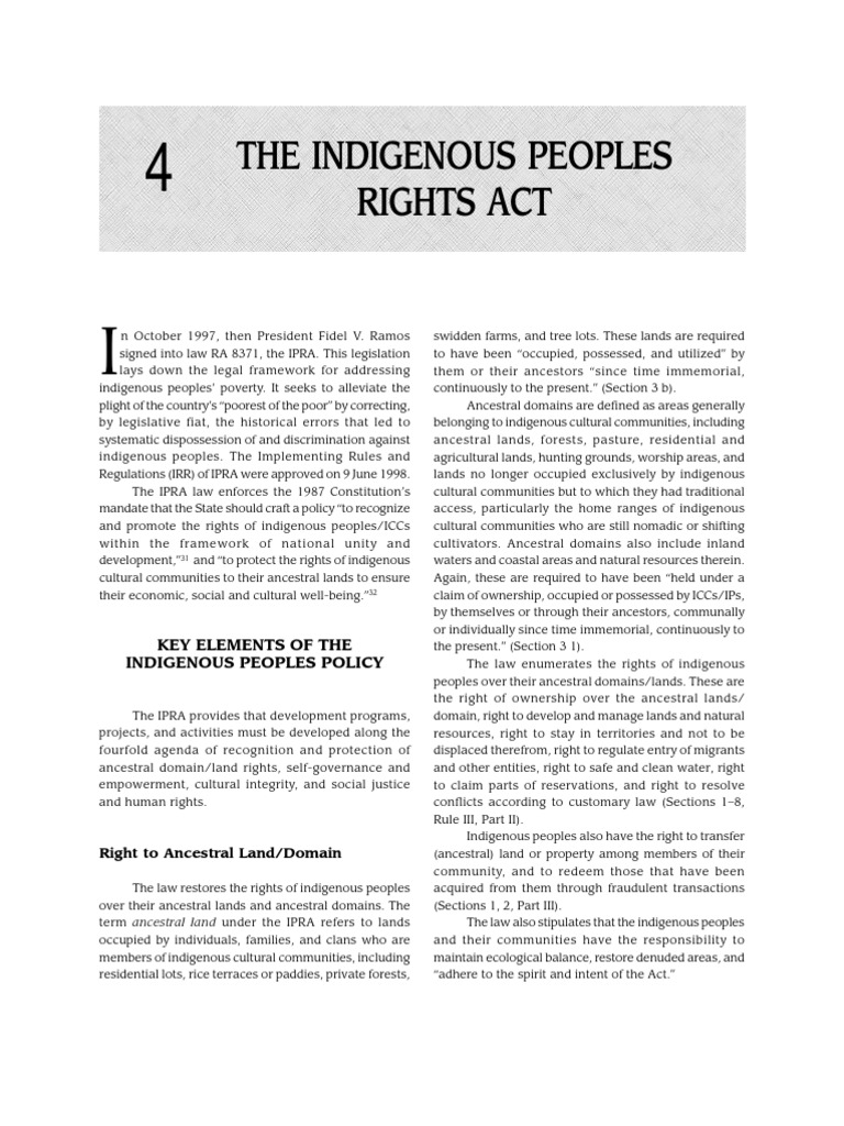 The Indigenous Peoples Rights Act | Download Free PDF | Indigenous ...