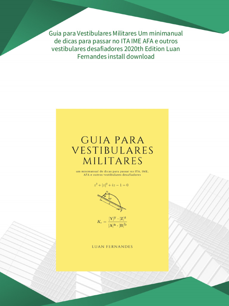 Guia para Vestibulares Militares Um Minimanual de Dicas para Passar No ...