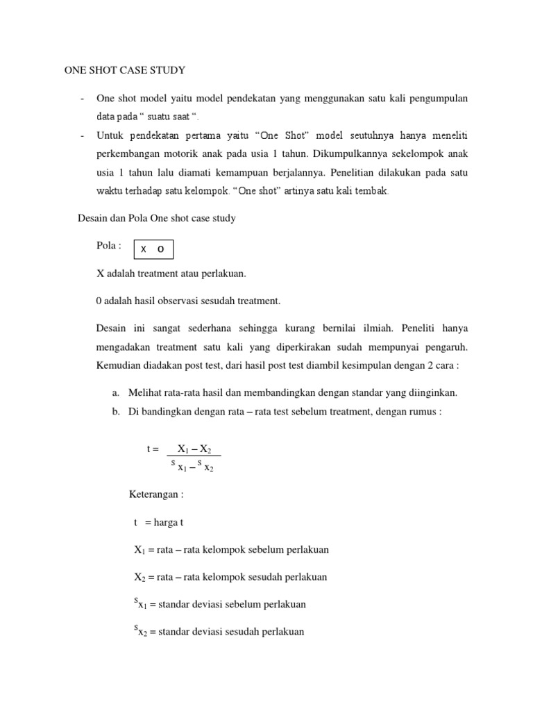 one shot case study