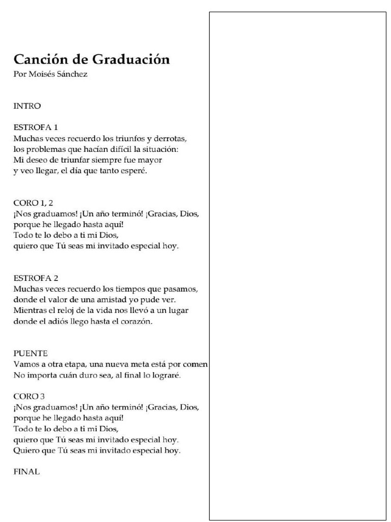 Cancion de Graduacion | PDF