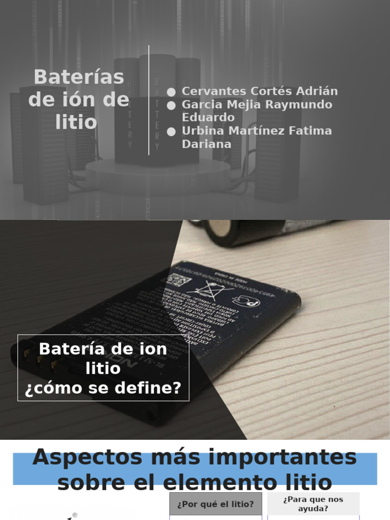 Baterías de iones de litio: características y usos | PDF ...