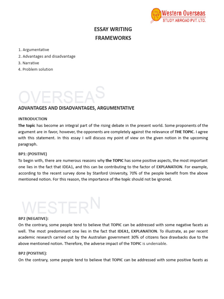 Essay Writing Frameworks Explained | PDF | Essays
