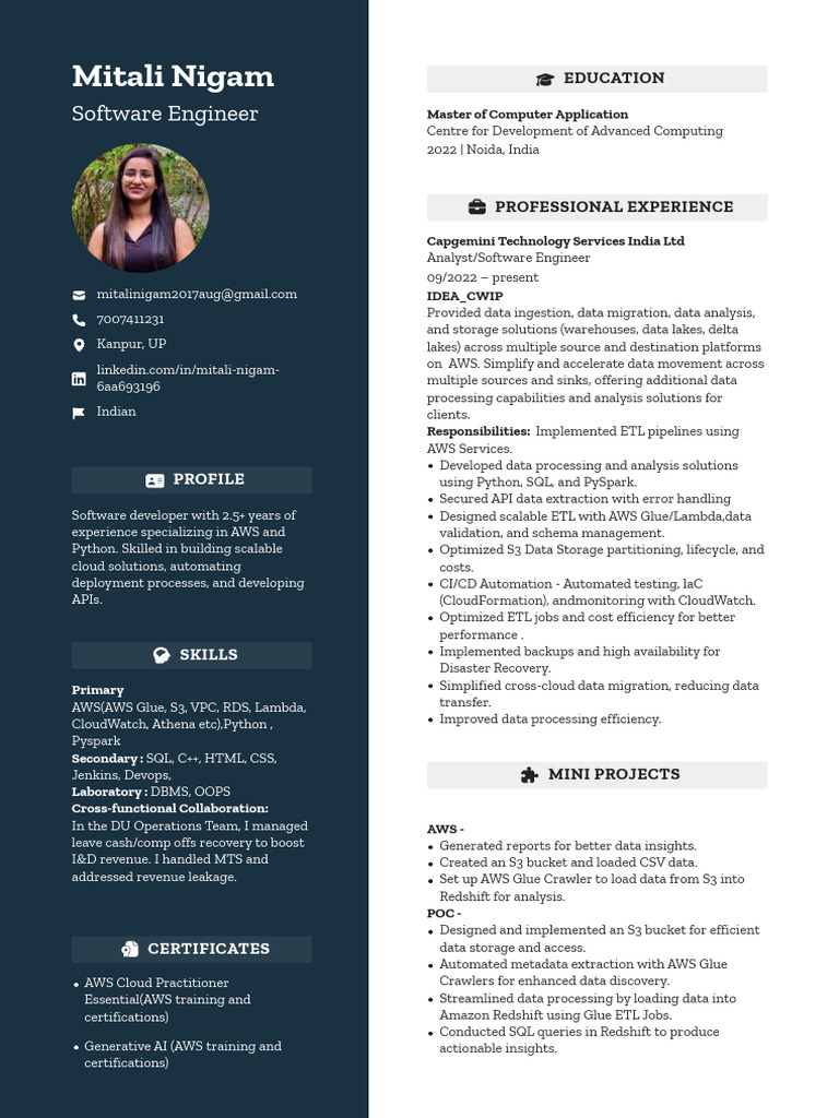 Software Engineer Profile: AWS & Python | PDF | Amazon Web Services ...