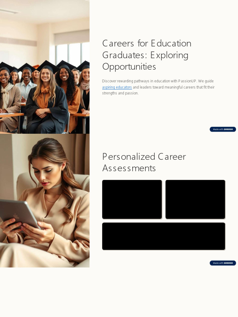Careers For Education Graduates Exploring Opportunities | PDF