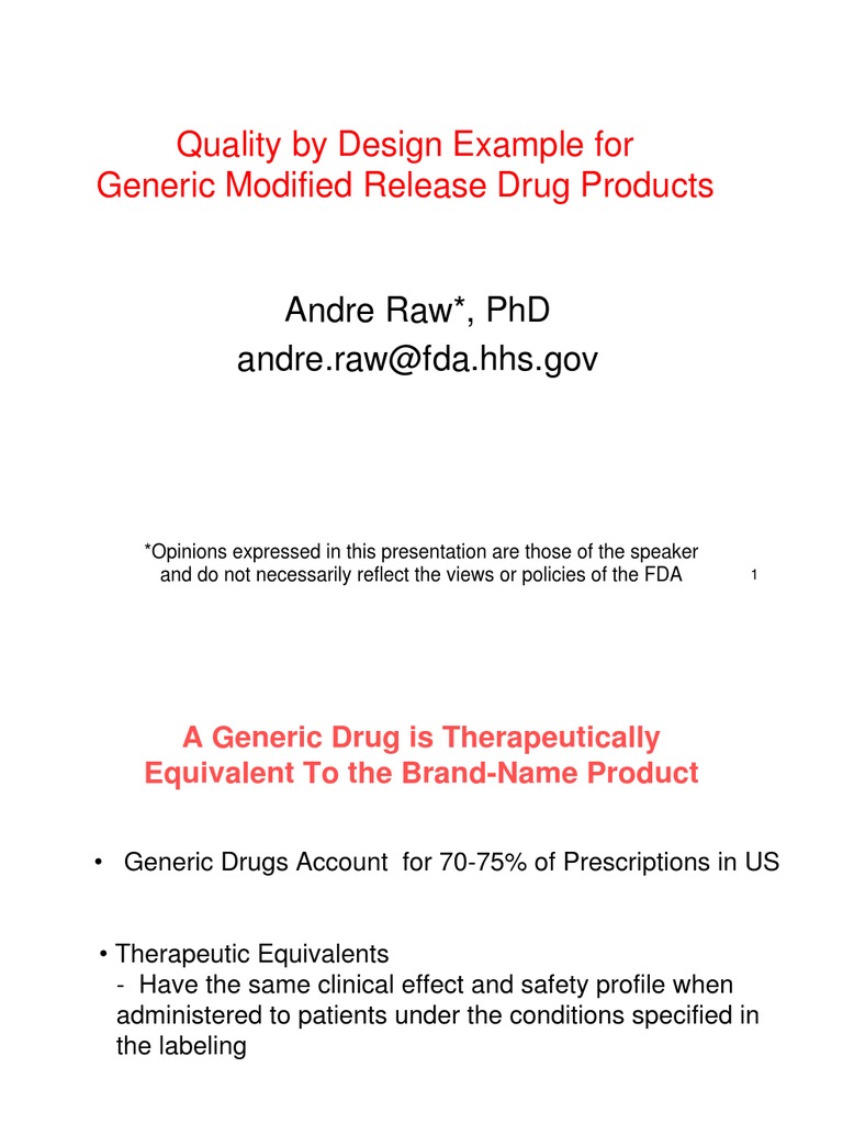 Generic Modified Release Drug Products | Generic Drug | Pharmaceutical
