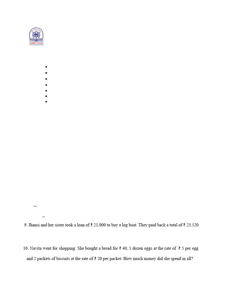 Edited Assignment 1-Class 5-Math | PDF | Mathematics