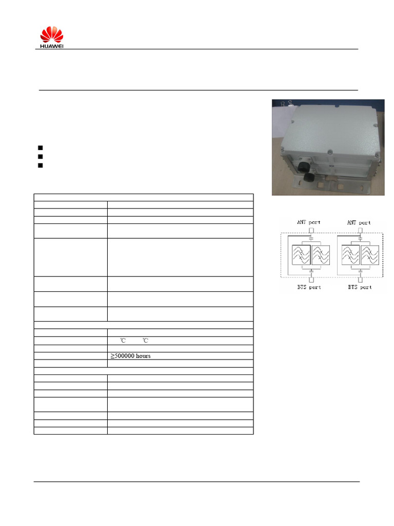 Huawei RTN 910 Module Specifications | PDF