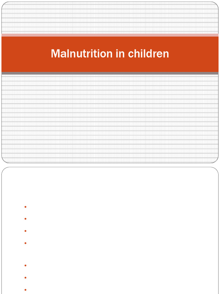 Understanding Pediatric Malnutrition | PDF | Malnutrition | Clinical ...