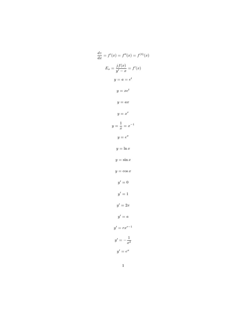 Calculus Derivatives and Functions | PDF