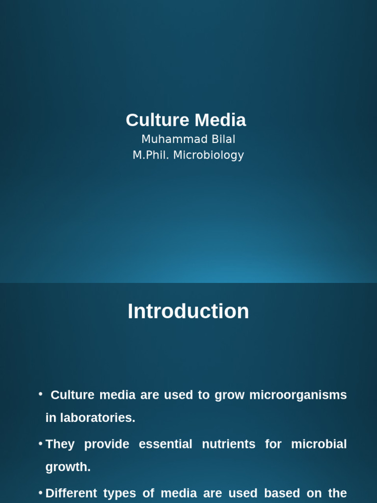 Culture Media Types | PDF | Growth Medium | Bacteria