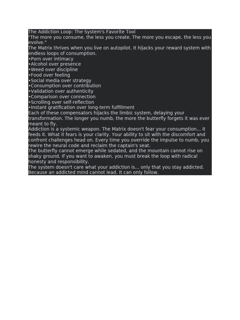 The Addiction Loop | PDF