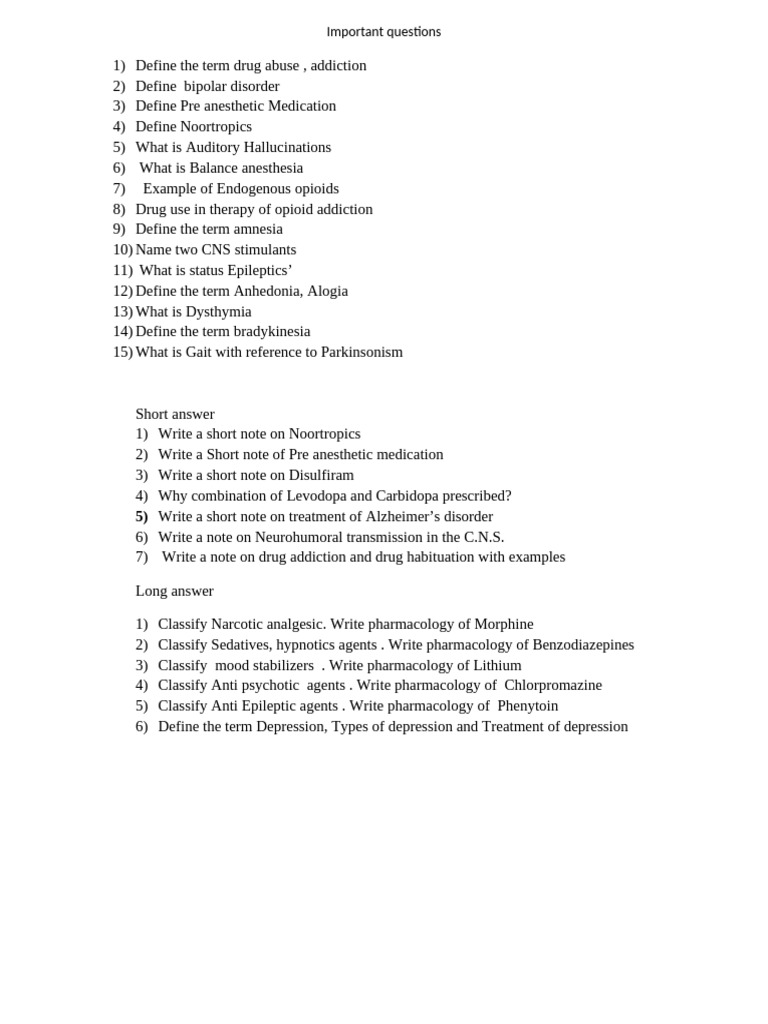 4 TH Sem Additional Exam Important | PDF