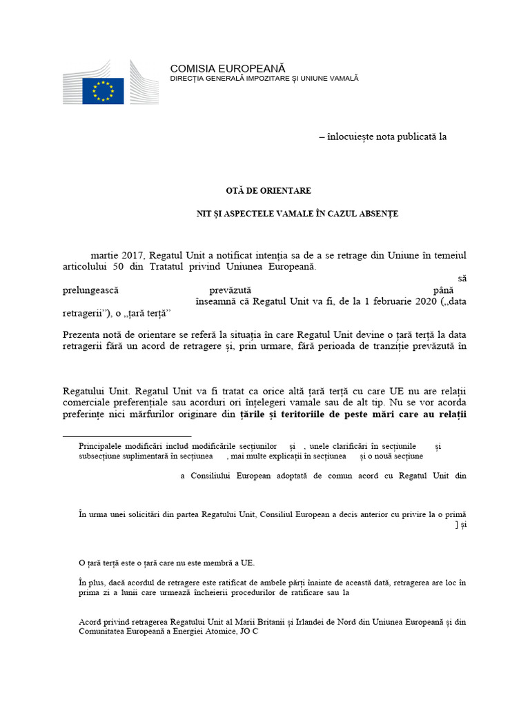 Guidance Customs Procedures Ro 0 | PDF