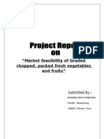 Market Feasibility of Graded Chopped, Packed Fresh Vegetables and Fruits