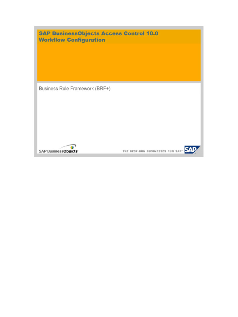 SAP Business Rule Framework Guide | PDF | Systems Engineering ...