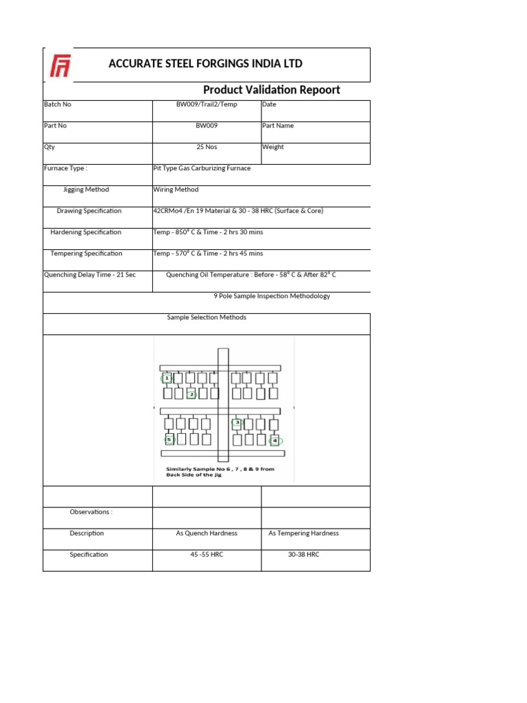 Steel Forging Product Validation Report | PDF | Materials | Metalworking