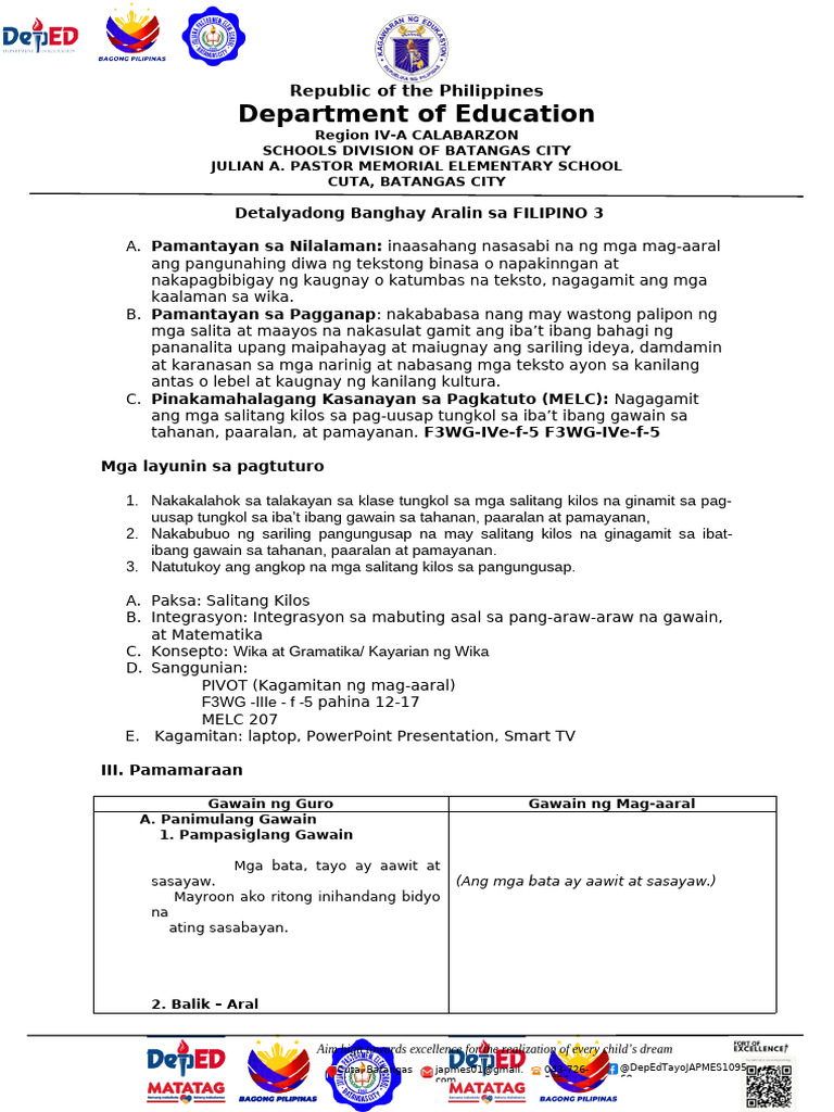 Filipino Final Demo 01-28-2025 | PDF