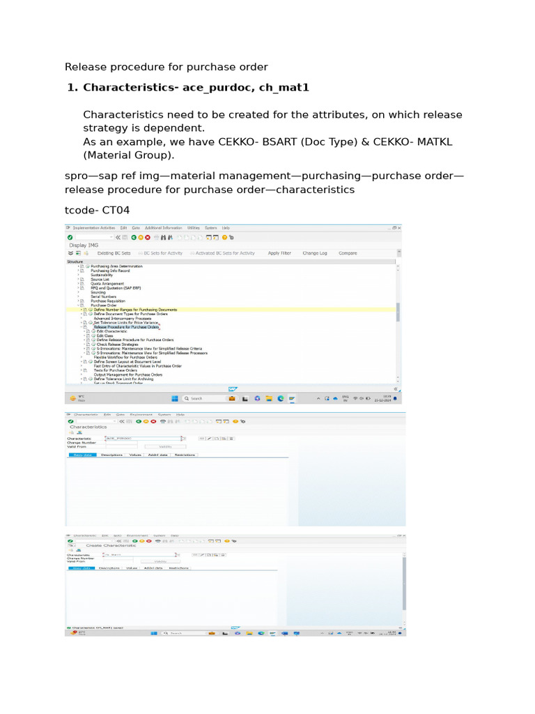Purchase Order Release Procedure Guide | PDF