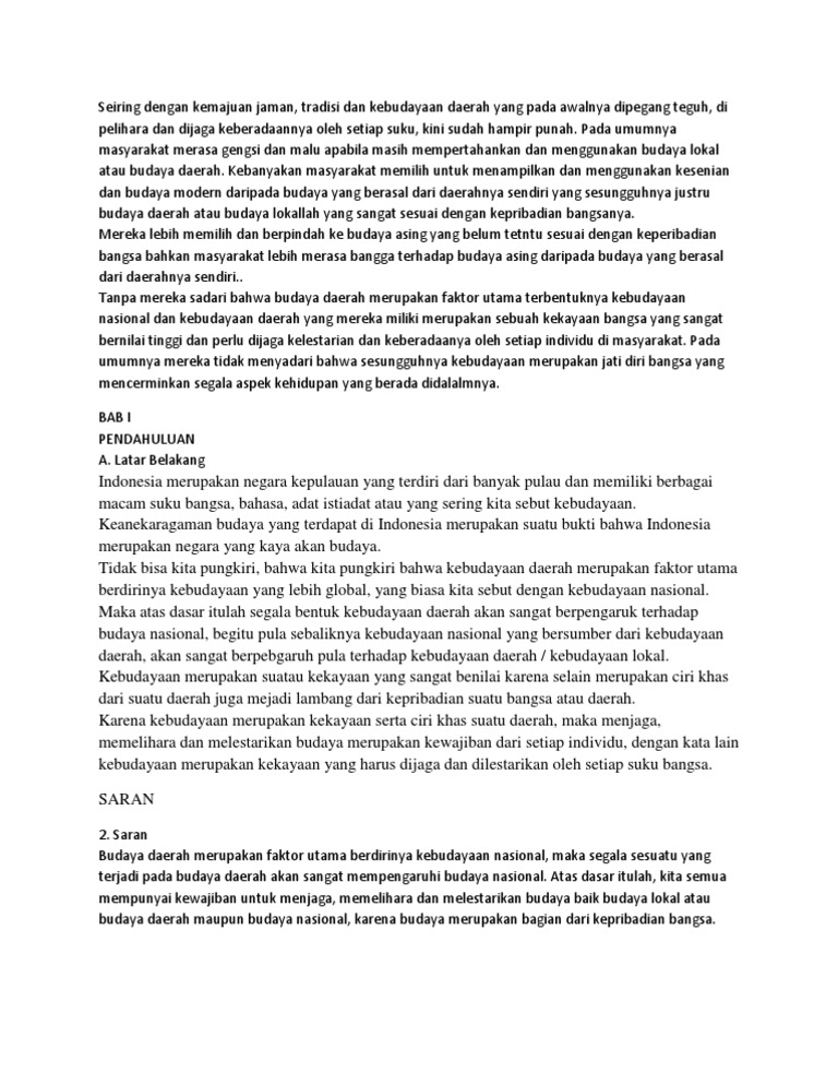 Latar Belakang Sosial Budaya