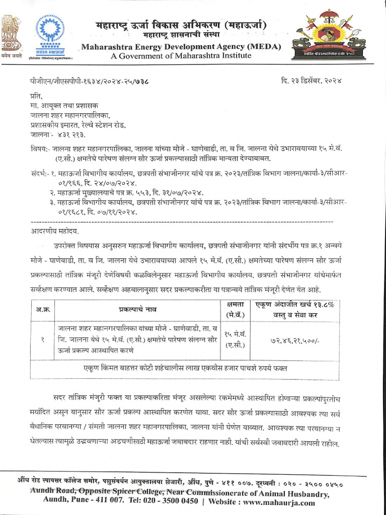 TS For Jalna Mahanagarpalica | PDF