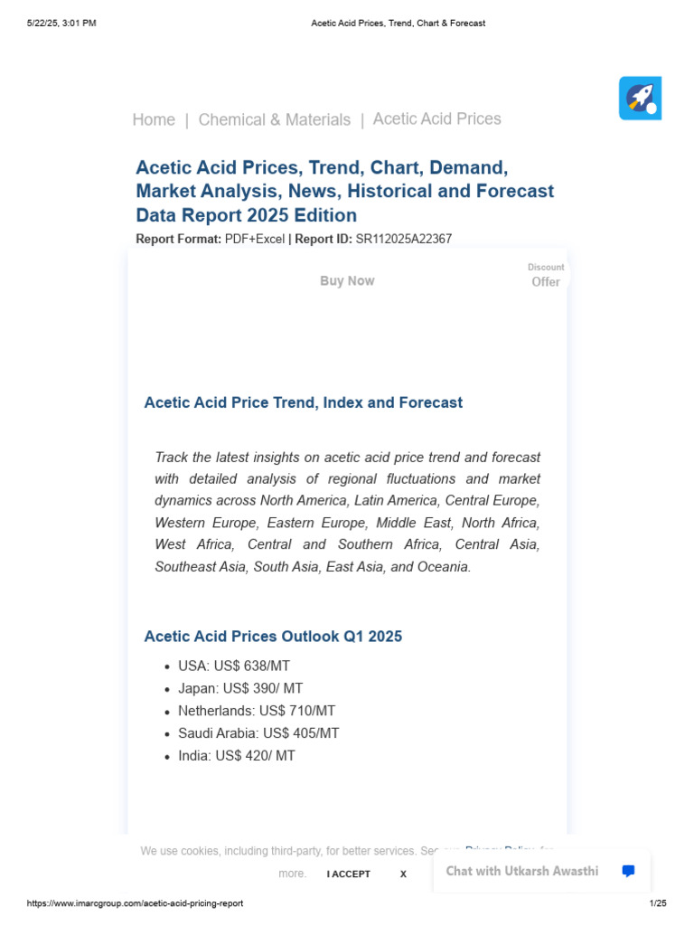 Acetic Acid Prices & Trends 2025 Report | PDF | Demand | Market (Economics)