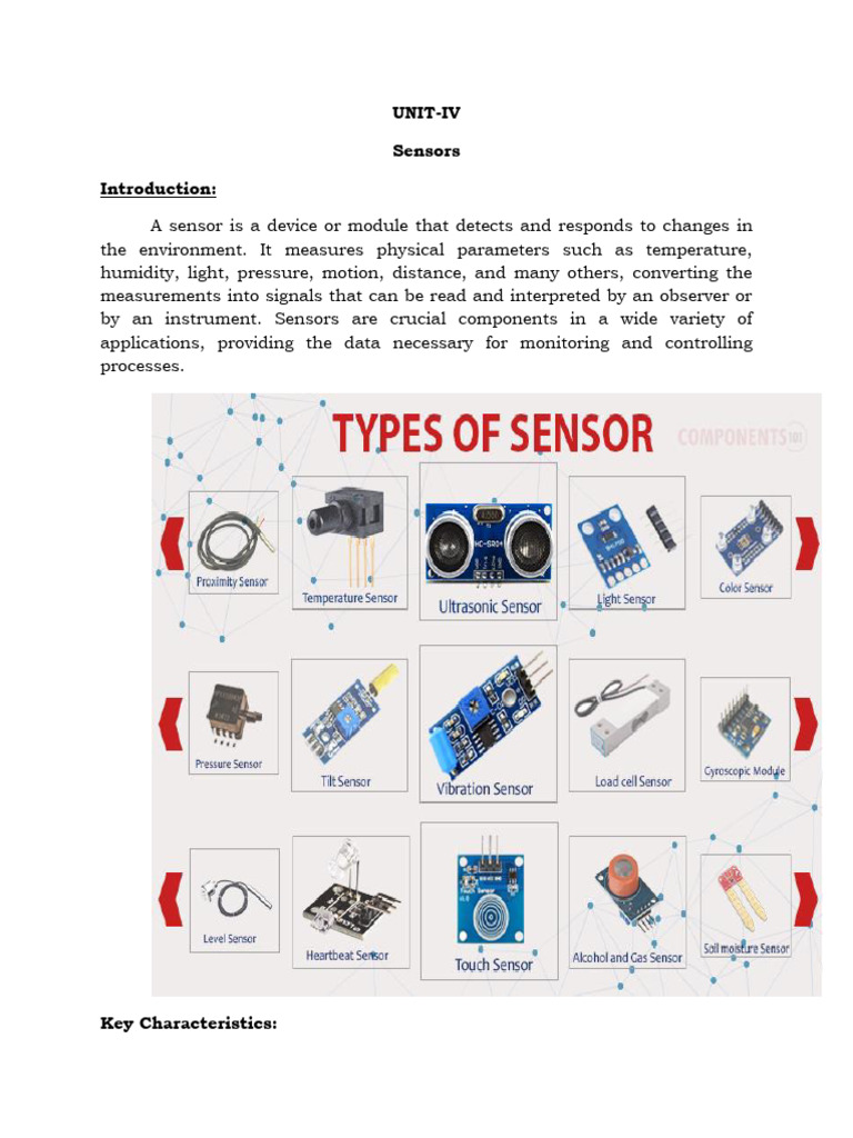 Overview of Sensor Technologies | PDF | Analog To Digital Converter ...