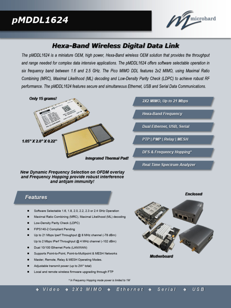 Microhard Hexa-Band Data Link Specs | PDF | Mimo | Low Density Parity ...