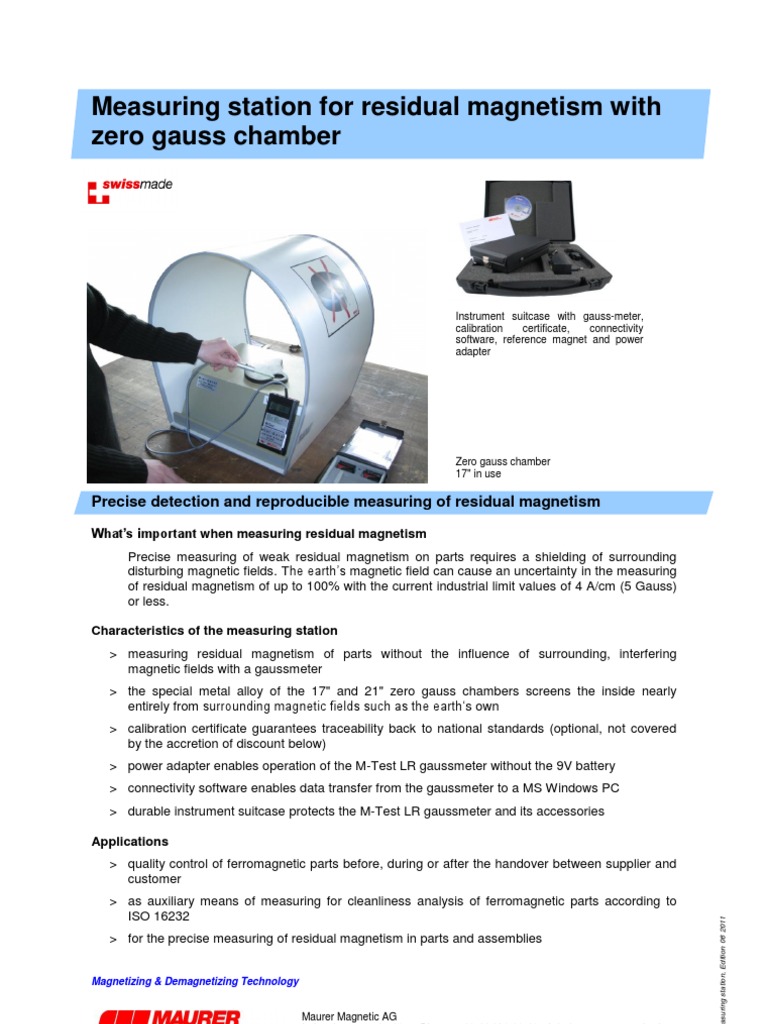 Mess Brochure Measuring Station | PDF | Magnetometer | Calibration