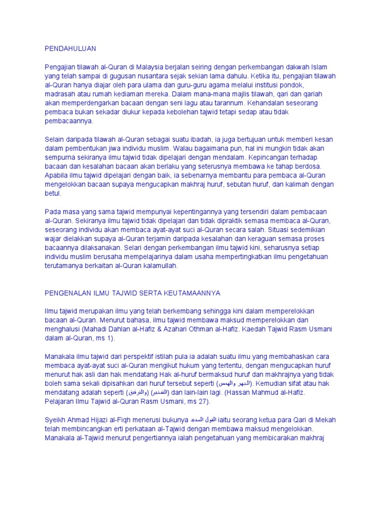 Pengenalan Ilmu Tajwid Pdf