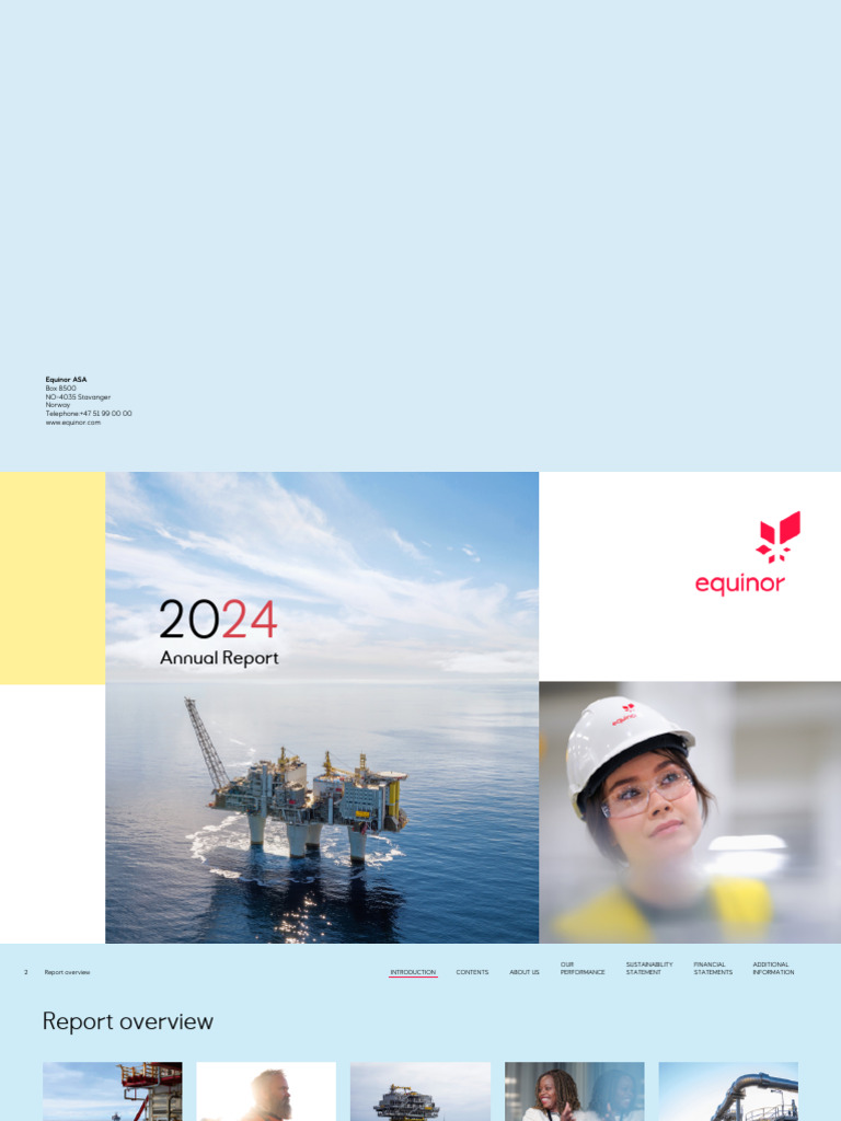 Equinor 2024 Annual Report Overview | PDF | Carbon Capture And Storage ...