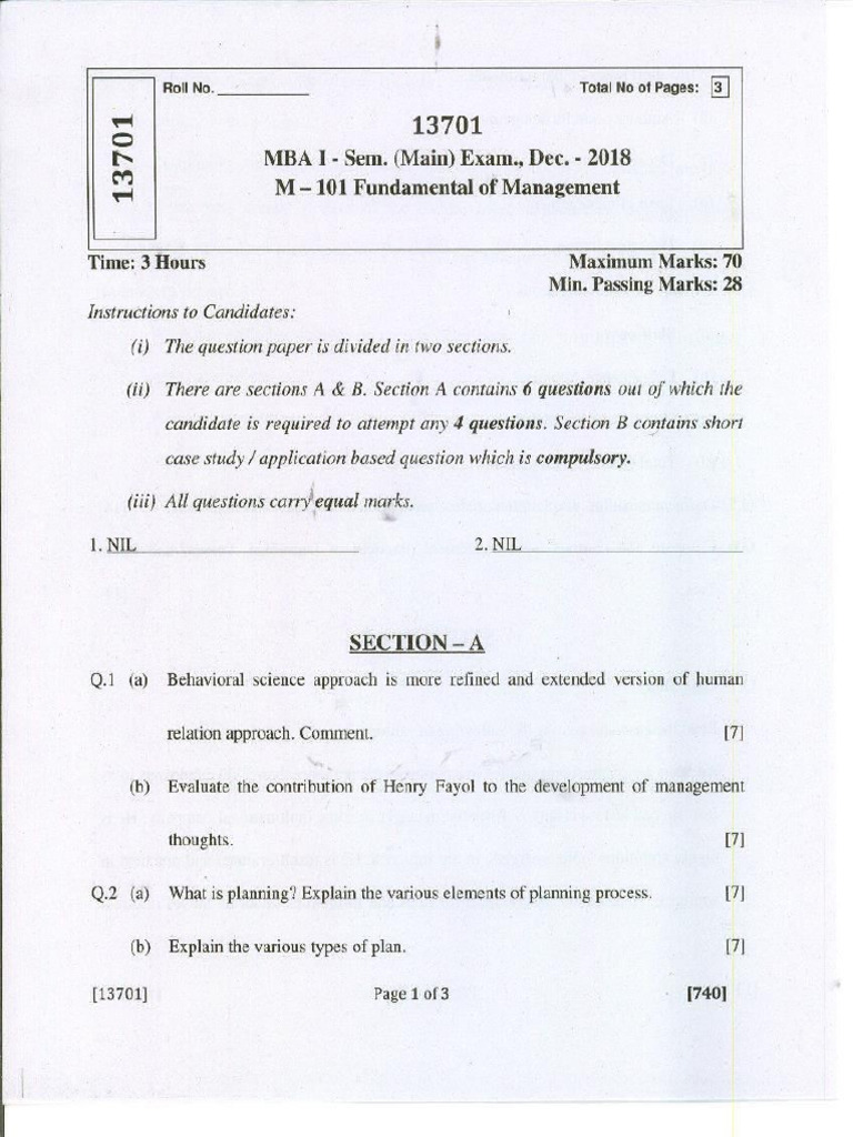 Mba Papers | PDF