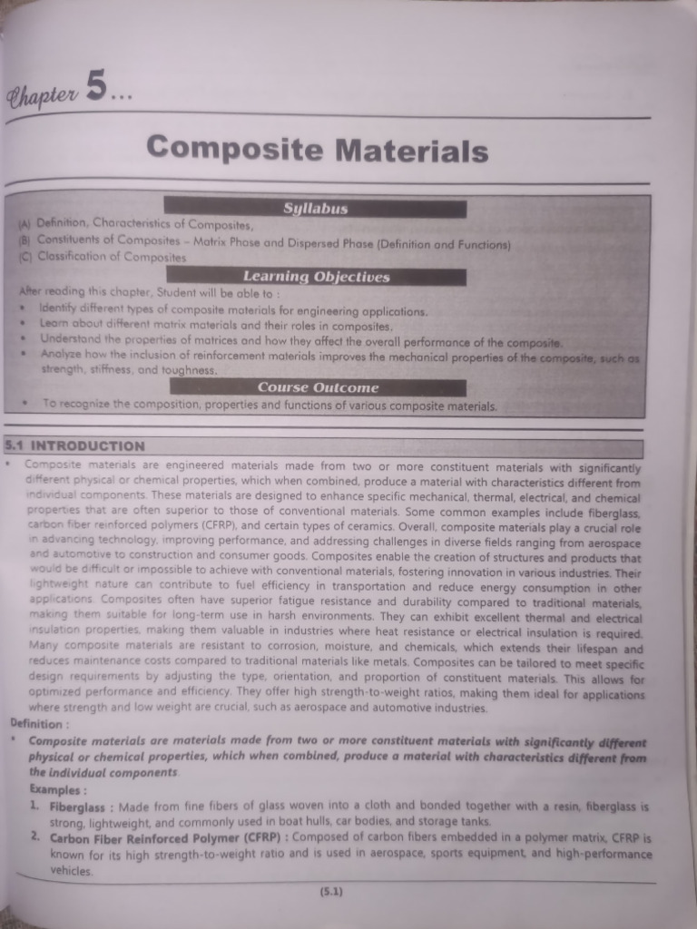 Composite Materials: Types and Properties | PDF | Composite Material ...