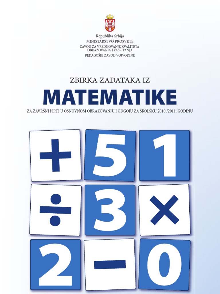 Zbirka Matematika Na Hrvatskom | PDF