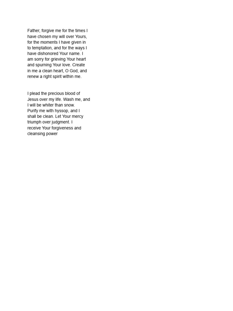 Repentance Prayer | PDF