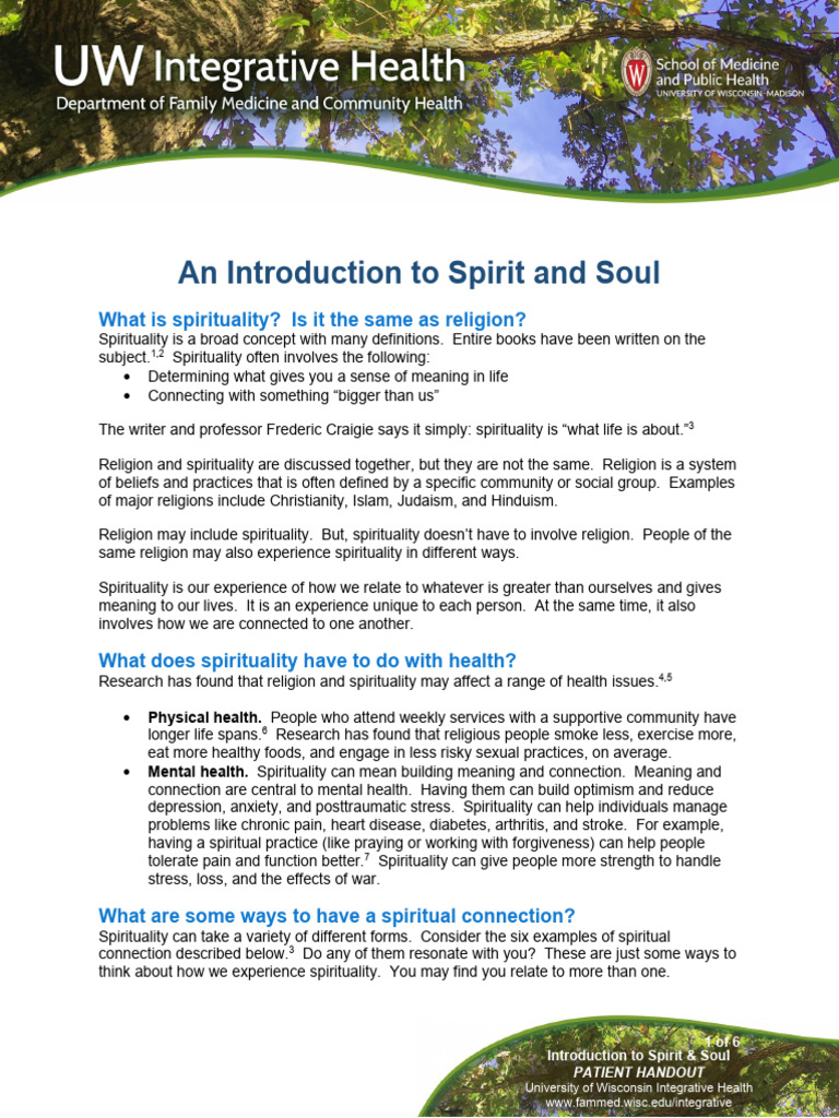 Understanding Spirituality and Health | PDF | Spirituality | Mental Health