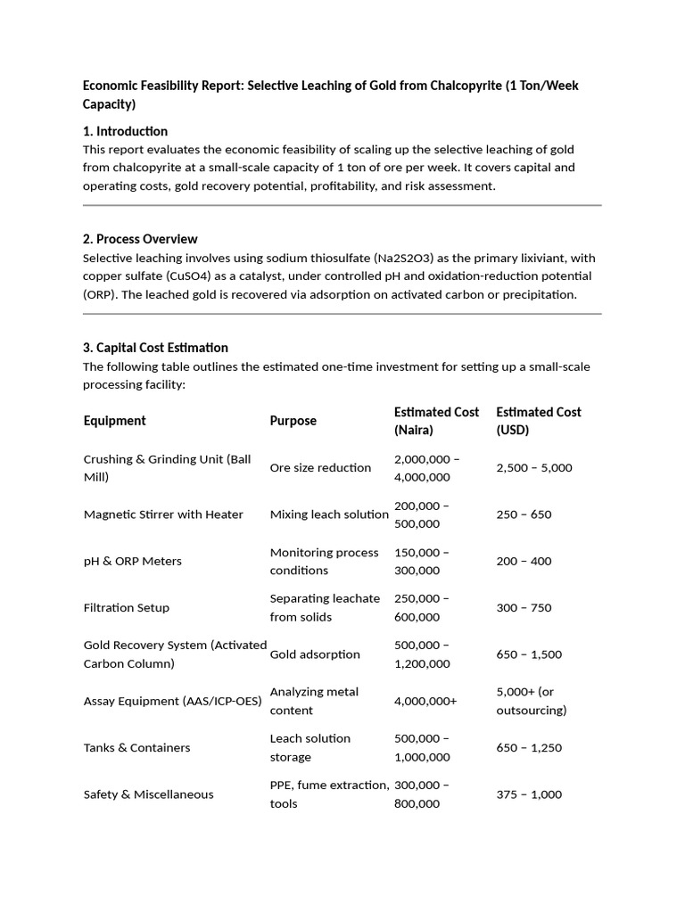 Economic Feasibility Report | PDF | Climate Change Mitigation | Recycling