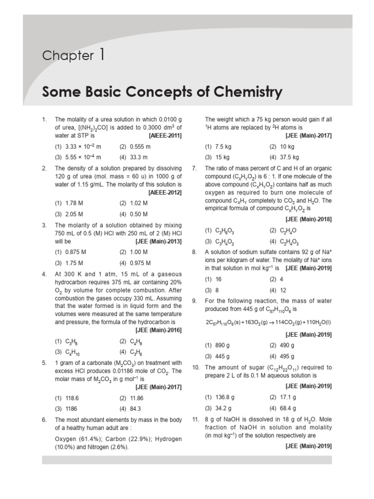 JEE ARCHIVE OF MODULE | PDF | Mole (Unit) | Hydrogen