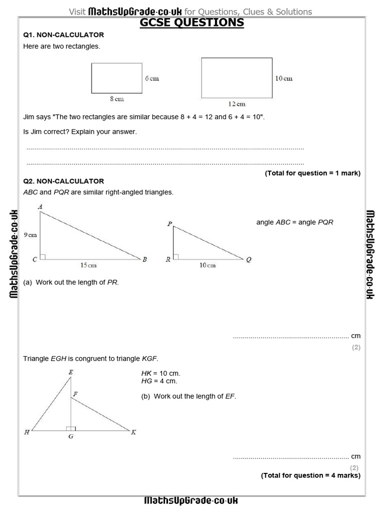 Geometry Proofs and Congruence Questions | PDF | Rectangle | Triangle