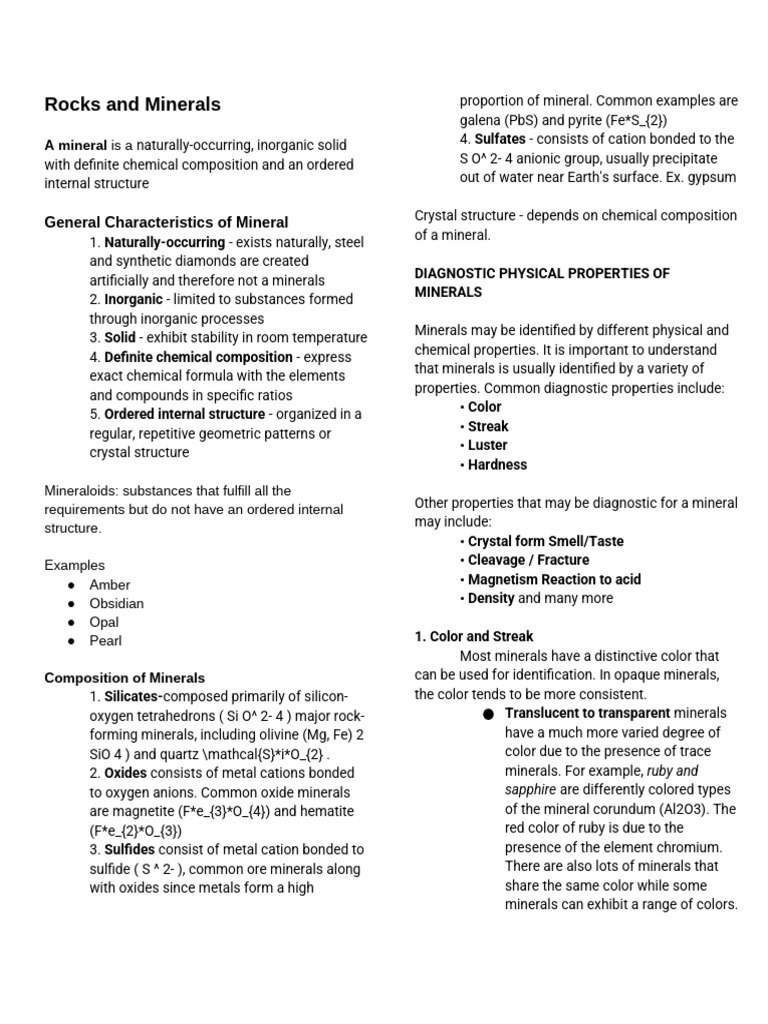 Understanding Rocks and Minerals | PDF | Rock (Geology) | Minerals