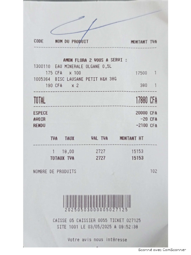 Reçu de Caisse Cool | PDF