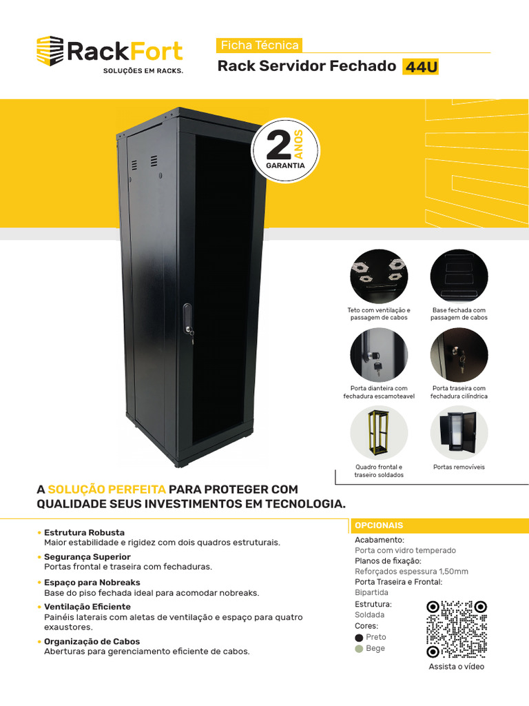 Rack Fechado 44U para Servidores | PDF
