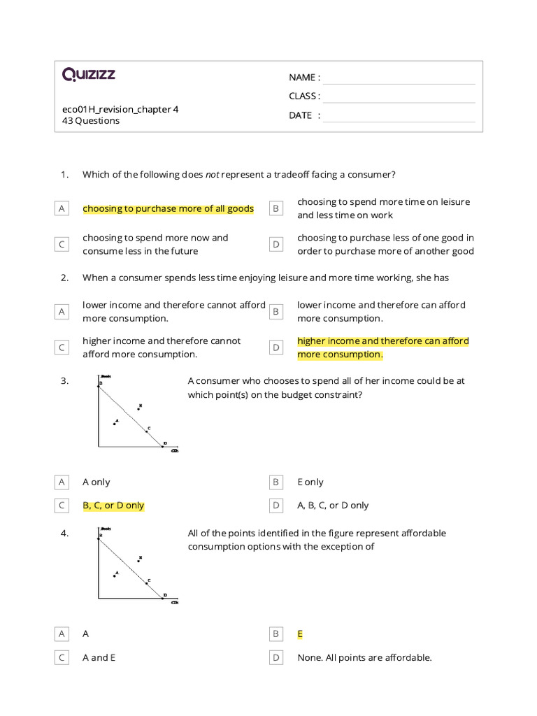 Revision - Chapter 4 | PDF | Utility | Consumers